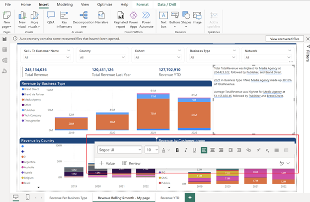 Customizing the Smart Narrative Visual