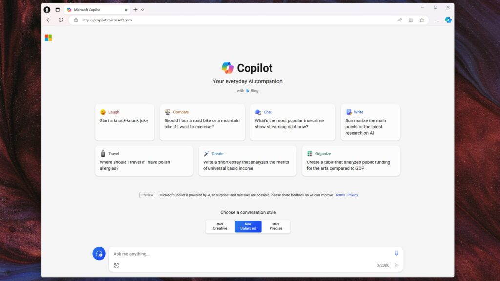 Microsoft Edge with Copilot