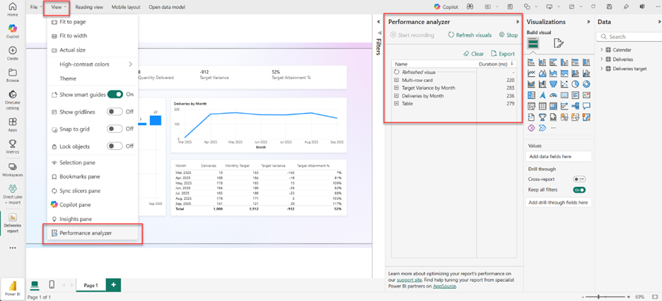 Performance Analyzer in Power BI Web