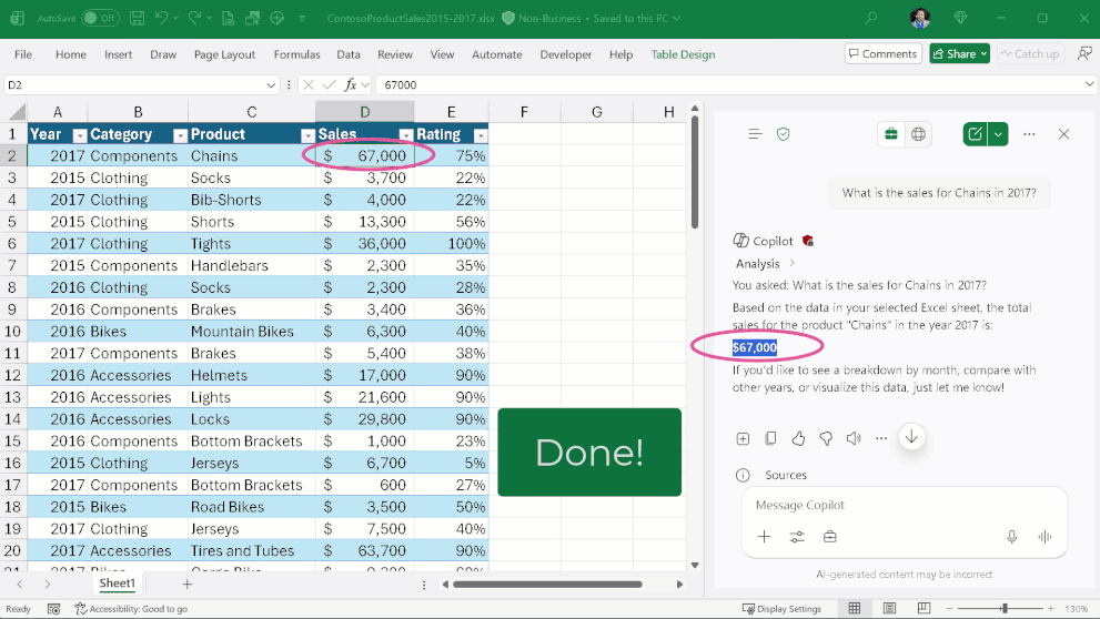 Query Local Workbooks Using Copilot Chat