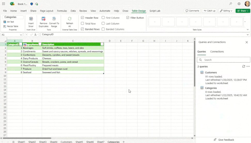 Full Power Query experience is now available in Excel for the web
